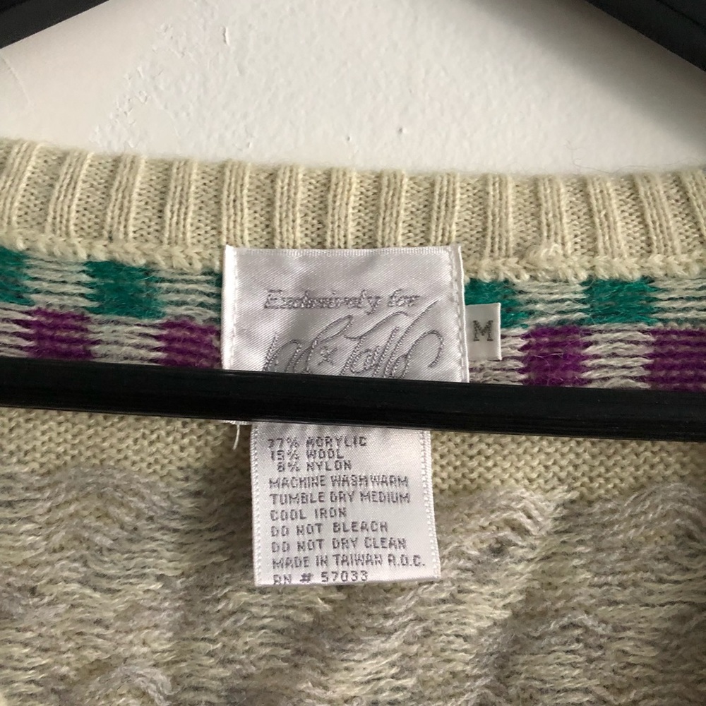 Vintage Checkered Scottish Terrier Eclectic Sweater Vest - Picture 2 of 3